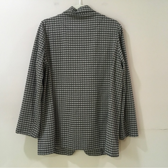 Max studio knit single breasted blazer houndstooth brown size XL new - Picture 3 of 8